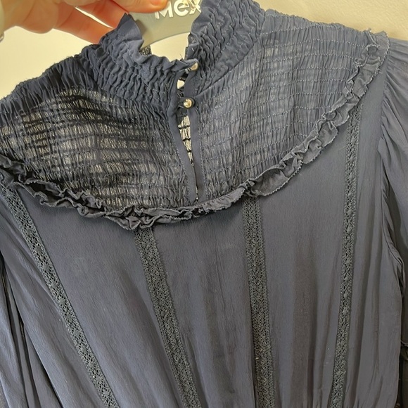 Love Sam Mock Turtle Neck Long Sleeve ruffle Tiered Dress XS - Picture 6 of 8